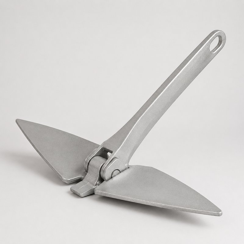 Lightweight aluminum fluke anchor