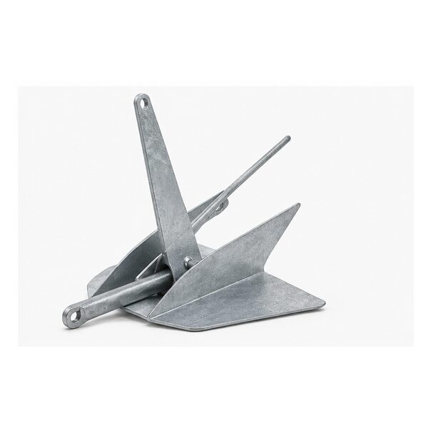 Galvanized fluke-style boat anchor